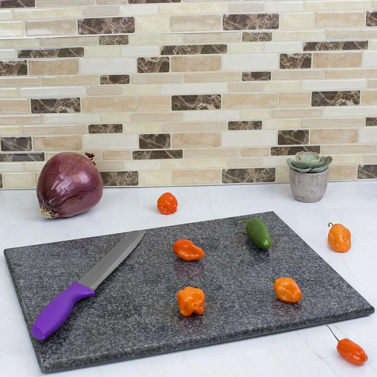 Home-Basics Kitchen & Dining Home Basics Granite Cutting Board 6 Home-Basics Kitchen & Dining Home Basics Granite Cutting Board - Image 4