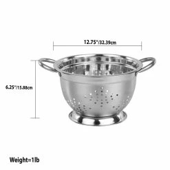 Home-Basics Kitchen & Dining Home Basics 5qt. Deep Colander W/High Stability Base & Handles -Home-Essentials Shop 119ed197 3369 4595 b453 6f7198324901
