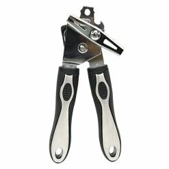 Home-Basics Kitchen & Dining Home Basics Stainless Steel Can Opener With Rubber Grip Handle