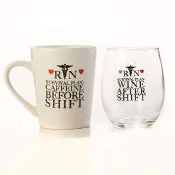 Home-Essentials Kitchen & Dining Home Essentials 16oz. Mug/19.5oz. Stemless Glass Survival Plan