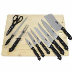 Home-Basics Kitchen & Dining Home Basics 10pc. Knife Set With Cutting Board