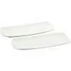 Home-Essentials Kitchen & Dining Home Essentials 14in. White Curved Rectangle Trays - Set Of 2
