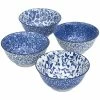 Home-Essentials Kitchen & Dining Home Essentials 6in. Blue/White Print Bowls - Set Of 4