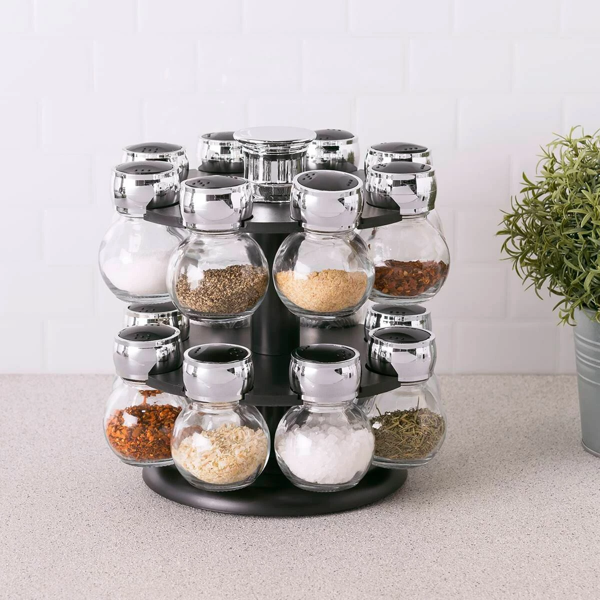 Home-Basics Kitchen & Dining Home Basics 16pc. Revolving Spice Rack 3 Home-Basics Kitchen & Dining Home Basics 16pc. Revolving Spice Rack