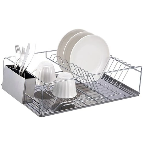 Home-Basics Storage & Organization Home Basics Chrome Plated Steel Dish Rack & Tray 3 Home-Basics Storage & Organization Home Basics Chrome Plated Steel Dish Rack & Tray