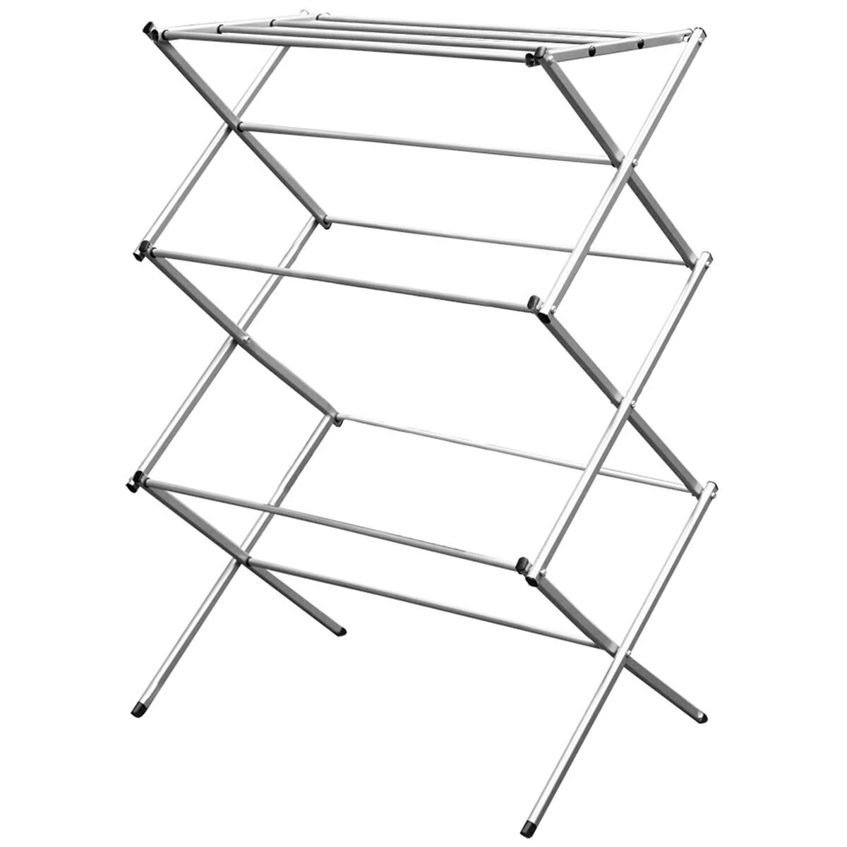 Home-Basics Storage & Organization Home Basics 3 Tier Collapsible Drying Rack 4 Home-Basics Storage & Organization Home Basics 3 Tier Collapsible Drying Rack - Image 2