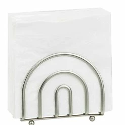Home-Basics Storage & Organization Home Basics Satin Nickel Napkin Holder