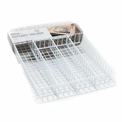 Home-Basics Kitchen & Dining Home Basics White Vinyl Coated Cutlery Tray