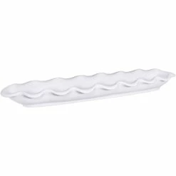 Home-Essentials Kitchen & Dining Home Essentials 18.5in. Pure White Bread Plate