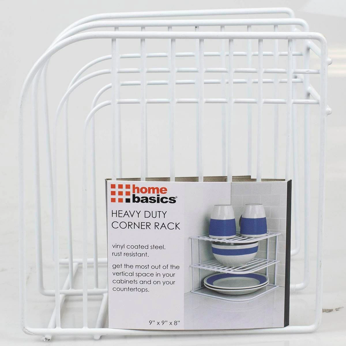 Home-Basics Storage & Organization Home Basics Vinyl Coated Corner Rack 3 Home-Basics Storage & Organization Home Basics Vinyl Coated Corner Rack