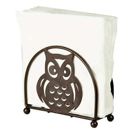 Home-Basics Storage & Organization Home Basics Owl Steel Napkin Holder 3 Home-Basics Storage & Organization Home Basics Owl Steel Napkin Holder