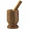 Home-Essentials Kitchen & Dining Home Essentials 2pc. 6in. Footed Wood Mortar And Pestle
