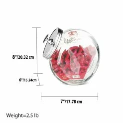 Home-Basics Storage & Organization Home Basics 91oz. Round Glass Candy Jar 8 Home-Basics Storage & Organization Home Basics 91oz. Round Glass Candy Jar -Home-Essentials Shop 5fa25893 c99f 4505 9961 782fd71aed4e