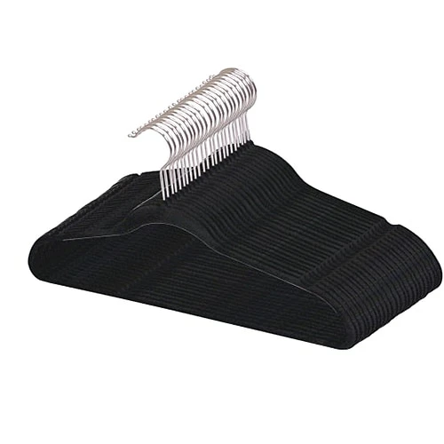 Home-Basics Storage & Organization Home Basics 25pc. Black Velvet Hangers 3 Home-Basics Storage & Organization Home Basics 25pc. Black Velvet Hangers