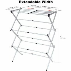 Home-Basics Storage & Organization Home Basics 3 Tier Expandable Clothes Dryer -Home-Essentials Shop 62c1a2f0 ae23 4e6a 891a 62566e1add54