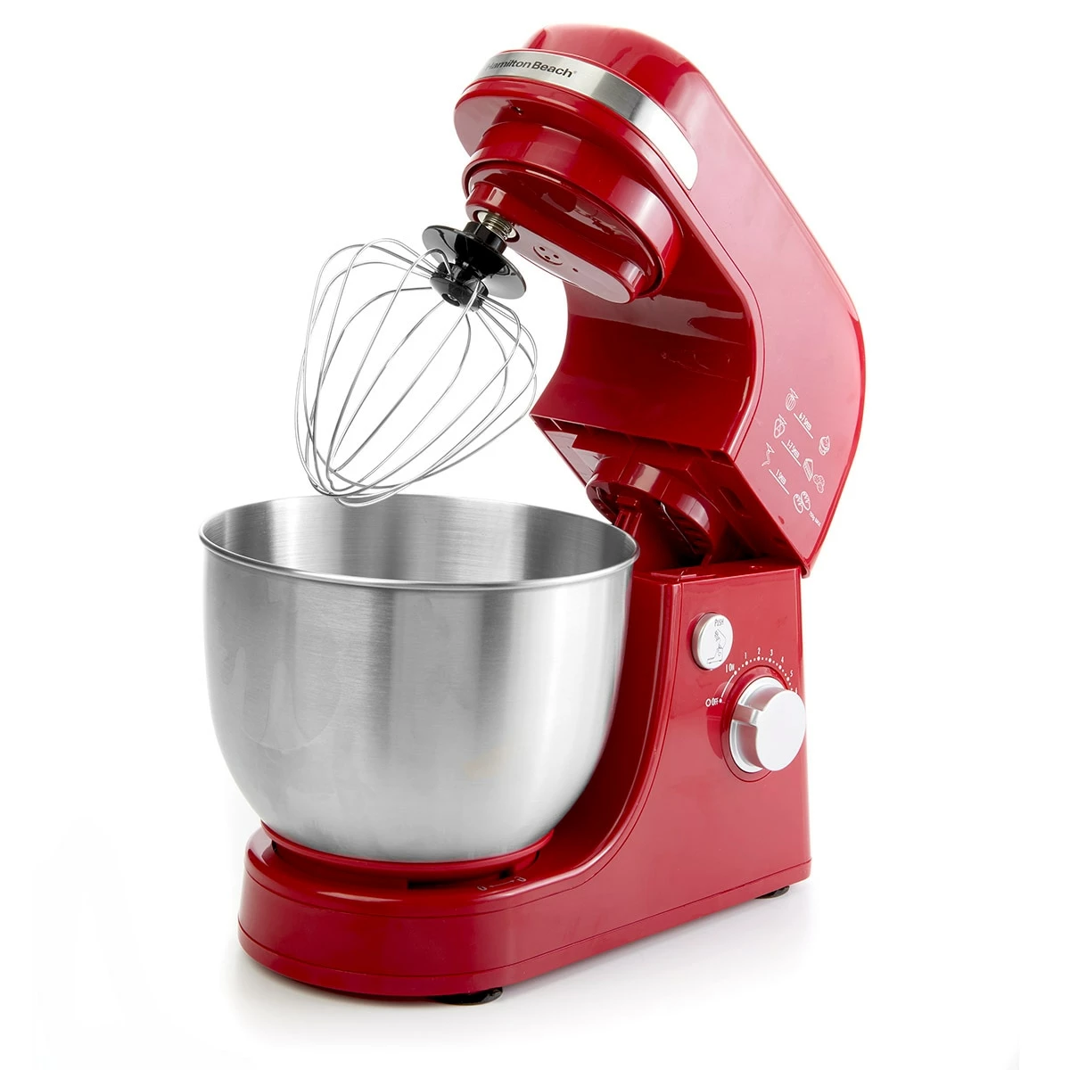 Hamilton-Beach Small Appliances Hamilton Beach® 4qt. 7-Speed Stand Mixer - Red 4 Hamilton-Beach Small Appliances Hamilton Beach® 4qt. 7-Speed Stand Mixer - Red - Image 2