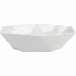 Home-Essentials Kitchen & Dining Home Essentials 12in. White Geometric Serving Bowl
