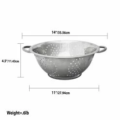 Home-Basics Kitchen & Dining Home Basics 5qt. Stainless Steel Deep Colander -Home-Essentials Shop 6e0d230e 924a 4b73 be84 7cce29aee577