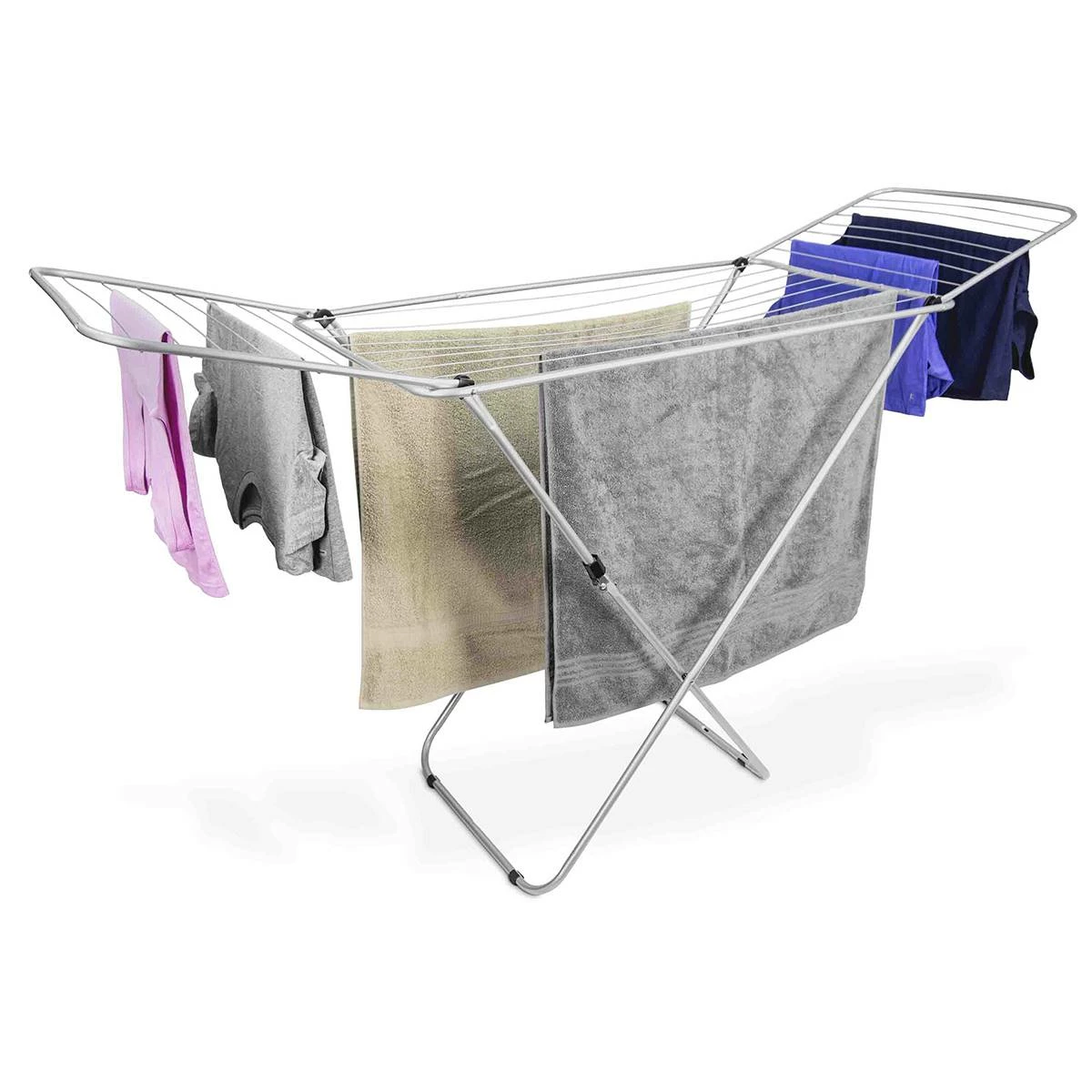 Home-Basics Storage & Organization Home Basics Enamel Clothes Drying Rack 4 Home-Basics Storage & Organization Home Basics Enamel Clothes Drying Rack - Image 2