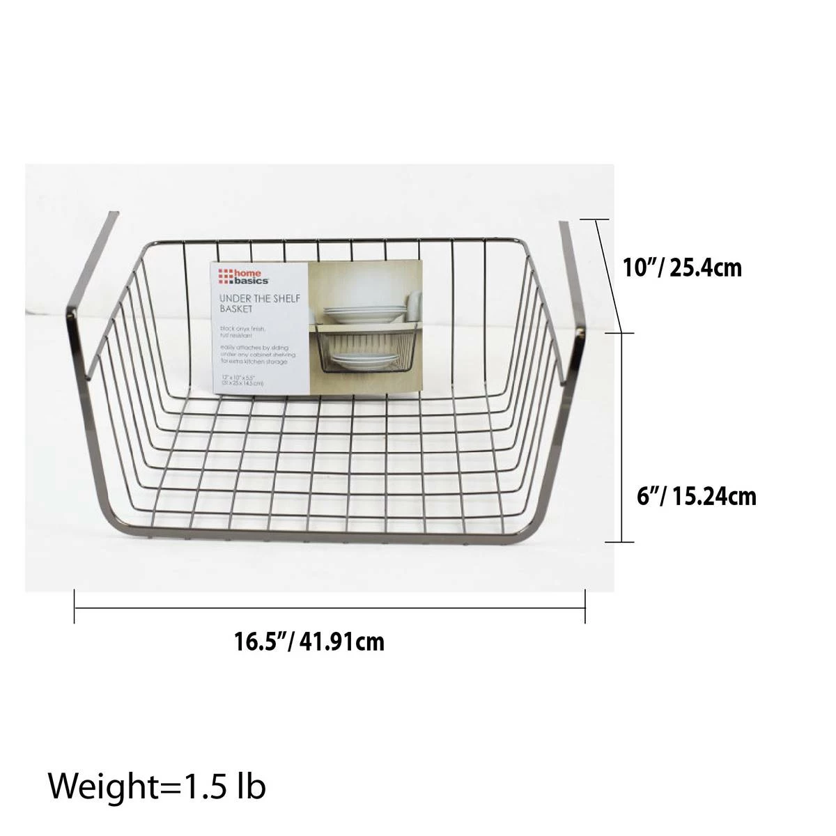 Home-Basics Storage & Organization Home Basics Under The Shelf Basket 5 Home-Basics Storage & Organization Home Basics Under The Shelf Basket - Image 3