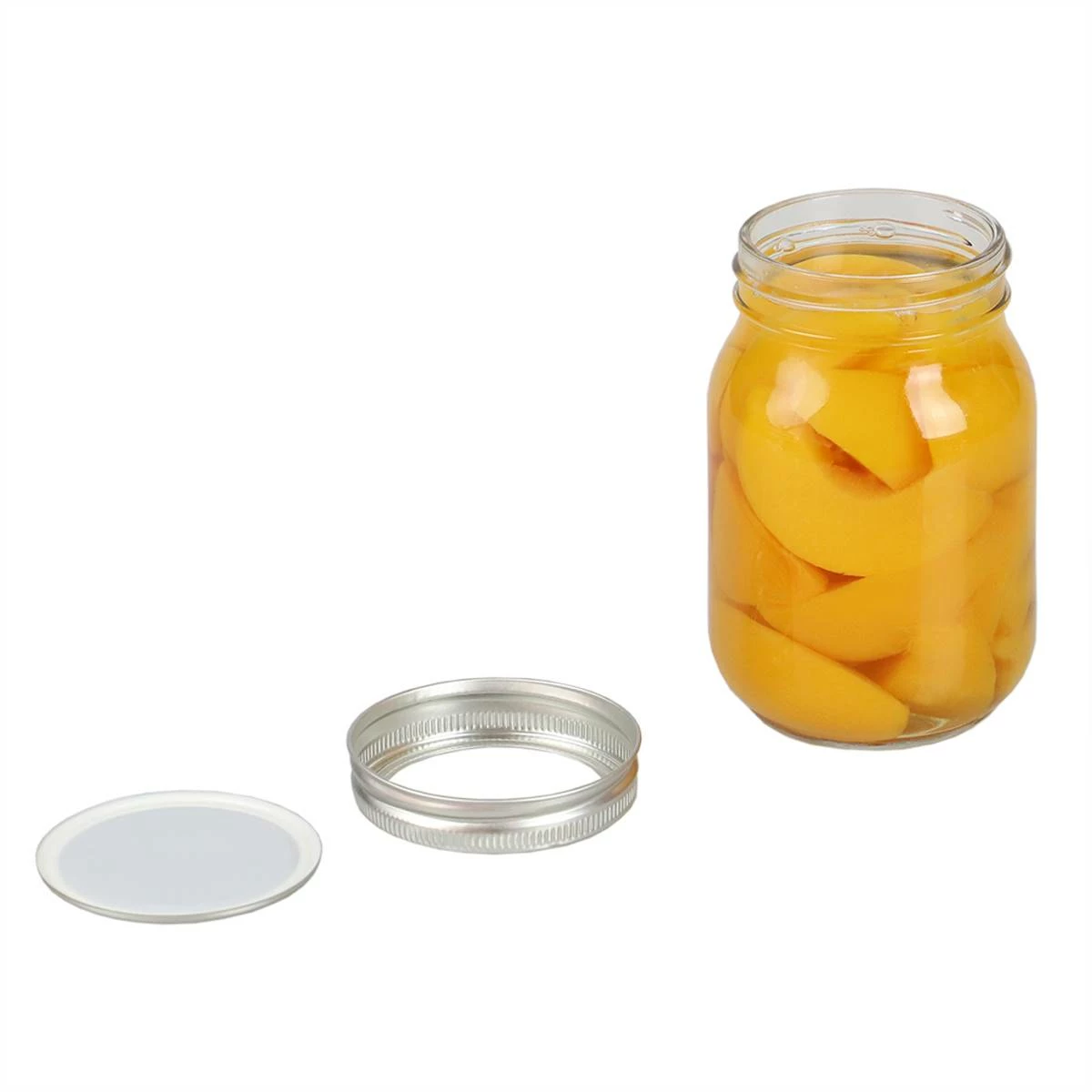 Home-Basics Storage & Organization Home Basics Wide Mouth Clear Mason Canning Jar 4 Home-Basics Storage & Organization Home Basics Wide Mouth Clear Mason Canning Jar - Image 2