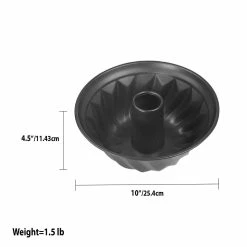 Home-Basics Kitchen & Dining Home Basics Non-Stick Fluted Cake Pan -Home-Essentials Shop 7dbe7f41 44f2 4203 870f fea424d8564e