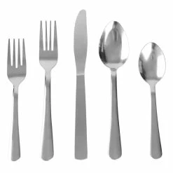 Home-Basics Kitchen & Dining Home Basics Elle 20pc. Stainless Steel Flatware Set