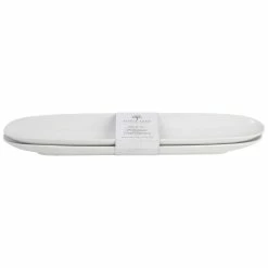 Home-Essentials Kitchen & Dining Home Essentials 18in. White Porcelain Oval Tray - Set Of 2