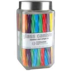 Home-Basics Storage & Organization Home Basics 67oz. Square Glass Canister -Home-Essentials Shop 8d8676be cd79 4e48 a997 8c10748eb158