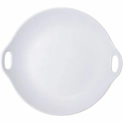 Home-Essentials Kitchen & Dining Home Essentials 11in. White Round Open Handle Platter