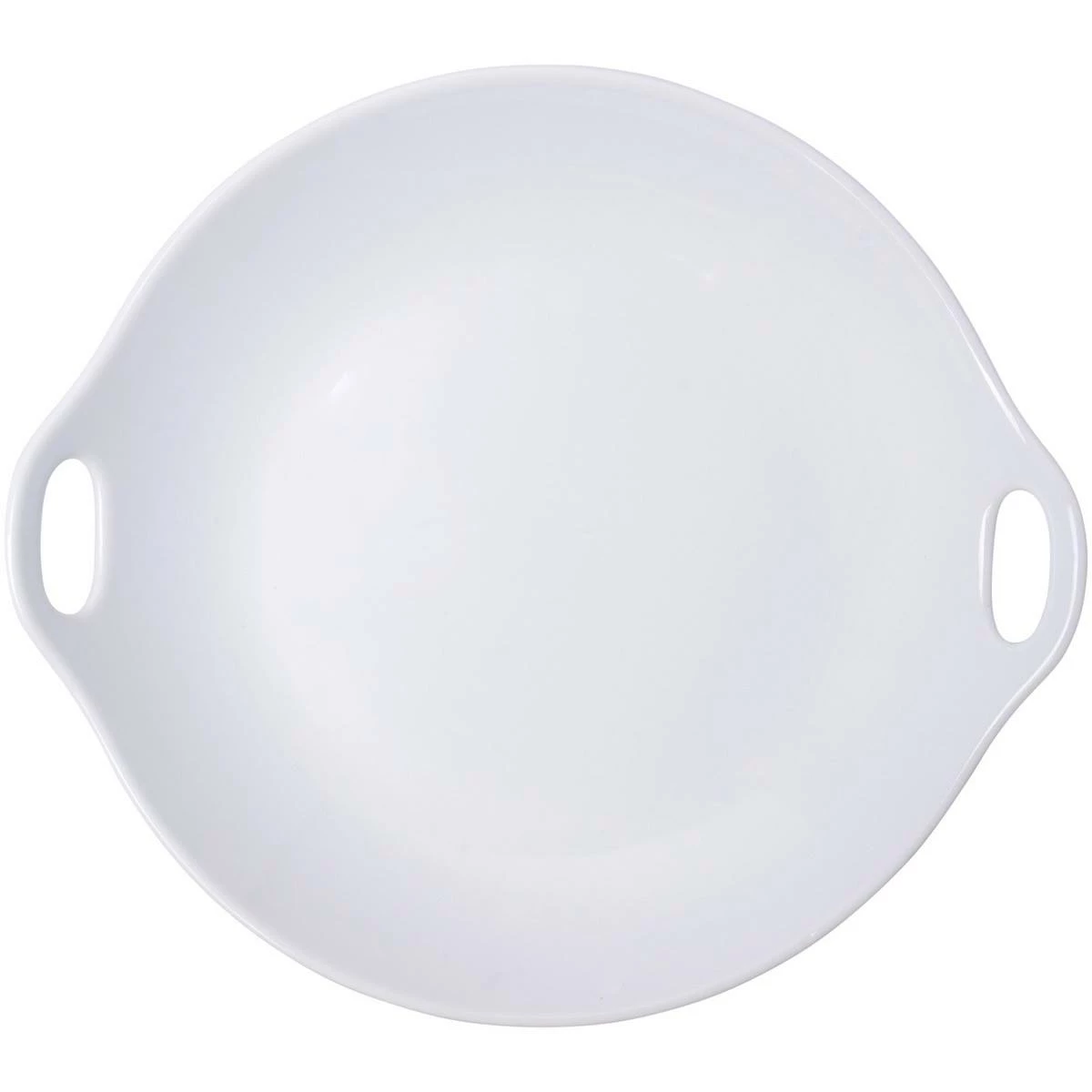 Home-Essentials Kitchen & Dining Home Essentials 11in. White Round Open Handle Platter 3 Home-Essentials Kitchen & Dining Home Essentials 11in. White Round Open Handle Platter