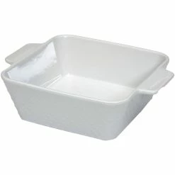 Home-Essentials Kitchen & Dining Home Essentials 10in. White Hobnail 64oz. Square Baker