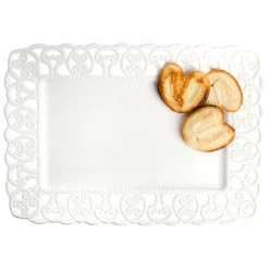 Home-Essentials Kitchen & Dining Home Essentials Pierced Scroll Rectangle Platter