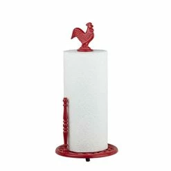 Home-Basics Storage & Organization Home Basics Cast Iron Rooster Paper Towel Holder