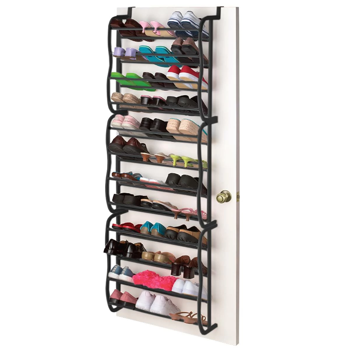 Home-Basics Storage & Organization Home Basics Over The Door Shoe Rack 4 Home-Basics Storage & Organization Home Basics Over The Door Shoe Rack - Image 2
