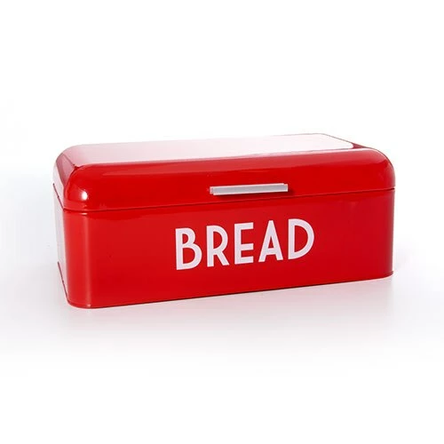 Home-Basics Storage & Organization Home Basics Bread Box - Red 3 Home-Basics Storage & Organization Home Basics Bread Box - Red
