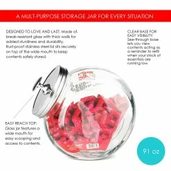 Home-Basics Storage & Organization Home Basics 91oz. Round Glass Candy Jar 9 Home-Basics Storage & Organization Home Basics 91oz. Round Glass Candy Jar -Home-Essentials Shop a450fa3a e11a 4e74 ba78 05d8a8af7774