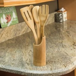 Home-Basics Kitchen & Dining Home Basics 5pc. Bamboo Utensil Set W/Sculptural Holder-Natural 11 Home-Basics Kitchen & Dining Home Basics 5pc. Bamboo Utensil Set W/Sculptural Holder-Natural -Home-Essentials Shop a7538a09 5a20 4f8e a8c6 f936b0c7d24c