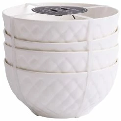 Home-Essentials Kitchen & Dining Home Essentials 4in. Embossed Quilted Snack Bowls - Set Of 4