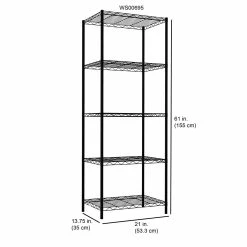 Home-Basics Storage & Organization Home Basics 5 Tier Black Steel Wire Shelf 9 Home-Basics Storage & Organization Home Basics 5 Tier Black Steel Wire Shelf -Home-Essentials Shop af4a15ca 6a59 4389 a3e4 5e58510a3281