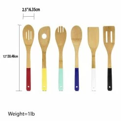 Home-Basics Kitchen & Dining Home Basics Bamboo Kitchen Tool Set Of 6 -Home-Essentials Shop b1b92133 2683 4eba a716 7e81232cb81f