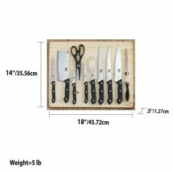 Home-Basics Kitchen & Dining Home Basics 10pc. Knife Set With Cutting Board -Home-Essentials Shop b46cf8cd 9be4 4834 b49a 3a52bd398730