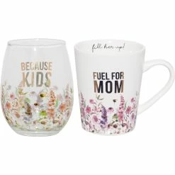 Home-Essentials Kitchen & Dining Home Essentials Mug/Stemless-Because Kids/Fuel For Mom