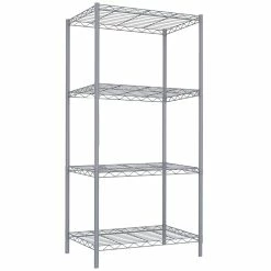 Home-Basics Storage & Organization Home Basics 4 Tier Steel Wire Shelf -Home-Essentials Shop c389fb53 9bcb 4c49 ae73 0701cc4a6884
