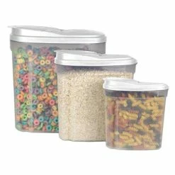 Home-Basics Storage & Organization Home Basics 3pc. Plastic Cereal Container Set