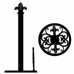 Home-Basics Storage & Organization Home Basics Cast Iron Fleur De Lis Paper Towel Holder