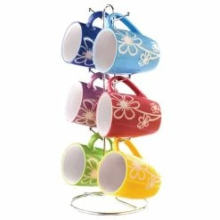 Home-Basics Kitchen & Dining Home Basics 6pc. Mug Set & Stand