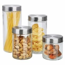 Home-Basics Storage & Organization Home Basics 4pc. Glass Canister Set