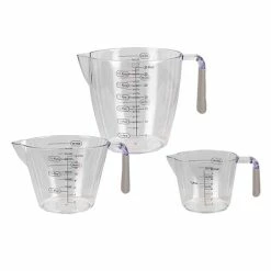 Home-Basics Kitchen & Dining Home Basics 3pc. Measuring Cup Set & Rubber Grip