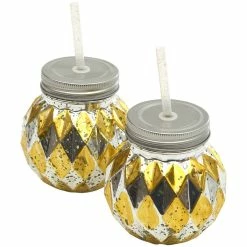 Home-Essentials Kitchen & Dining Home Essentials Jeweled Stemless Glass